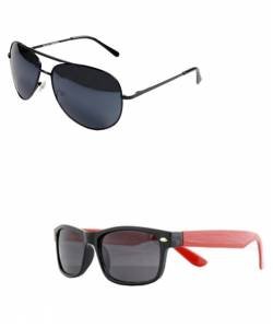 Black Aviator + Red Wayfarers